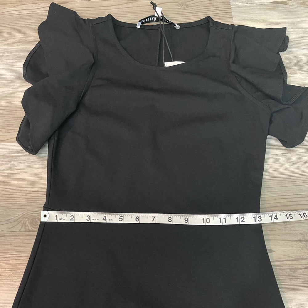 Rebecca Minkoff Spahira Black Dress Ruffle Size 2 - Picture 4 of 7
